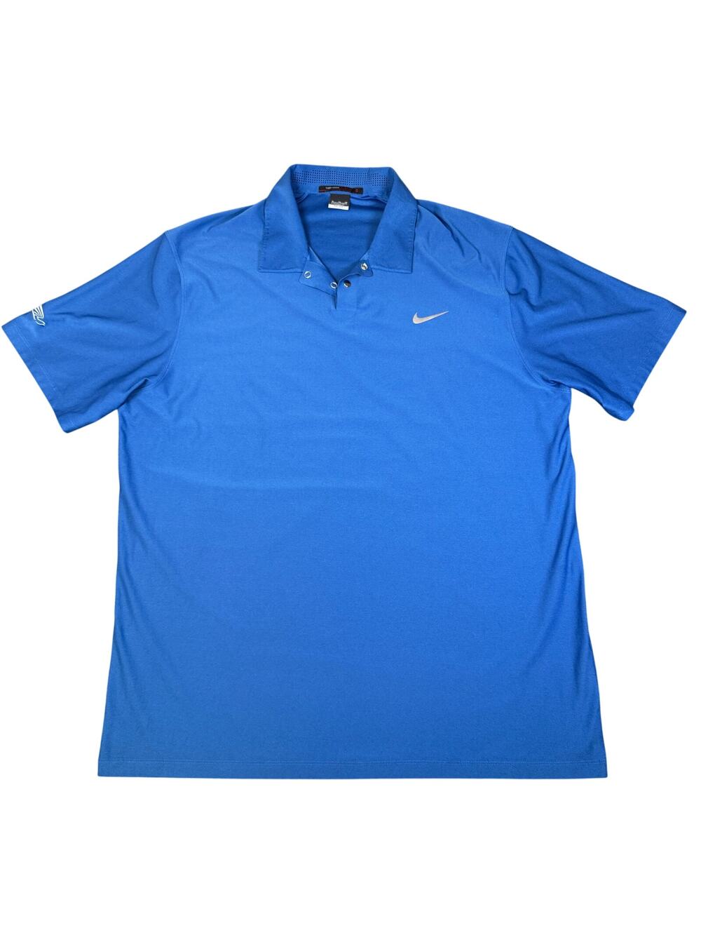 Nike Tiger Woods Collection Golf Polo Shirt Mens XL Blue Dri-FIT Performance